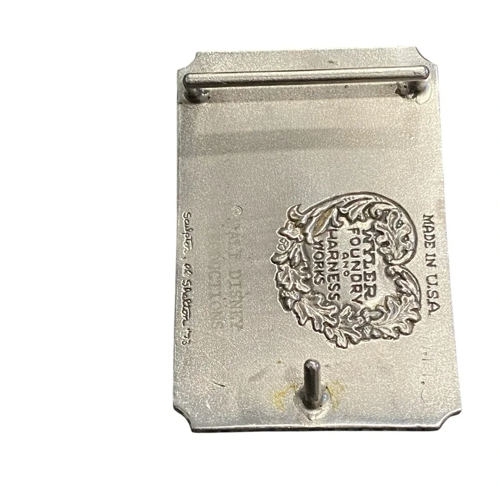 Vintage 1973 Disney Mickey Mouse Belt Buckle Al Shelton Wyler Foundry‎ USA